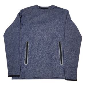 Old Navy Dynamic Fleece Sweatshirt Mens S Blue Cotton Kangaroo Pocket Pullover